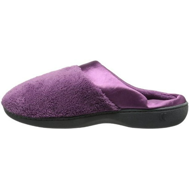 ISOTONER Microterry PillowStep Satin Cuff Clog Slippers for Women Pastel Pink ISOTONER Microterry PillowStep Satin Cuff Clog Slippers for Women Pastel Pink